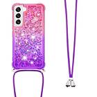 Skalo Samsung S23 Kvicksand Glitter Mobilhalsband-Lila