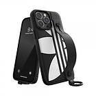 Adidas iPhone 14 Pro Max Skal Handstrap Case Svart Vit