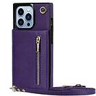 Zipper necklace case iPhone 13 Pro Max Lila