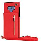 Zipper necklace case Galaxy Note 9 Röd
