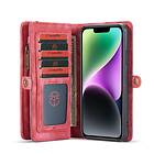 Multiplånbok CaseMe 11-kort iPhone 14 Röd
