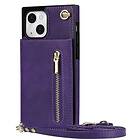 Zipper necklace case iPhone 14 Lila