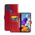Mobilplånbok 3-kort Galaxy A21s (SM-A217F) Röd