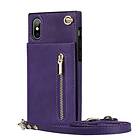 Zipper necklace case iPhone XS Max Lila