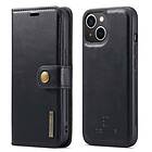 DG MING iPhone 14 2-i-1 Magnet Plånboksfodral Svart