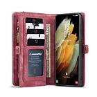 Multiplånbok CaseMe 11-kort Galaxy S21 Plus Röd