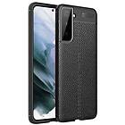 Läder mönstrat TPU skal Galaxy S23 Svart