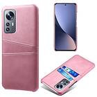 Skalo Xiaomi 12 Pro PU-Läder Korthållare Skal Roséguld