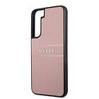 Guess Samsung Galaxy S22 Skal Saffiano Metal Logo Rosa