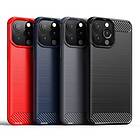 Skalo iPhone 13 Pro Max Armor Carbon Stöttåligt TPU-skal Grå