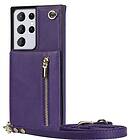 Zipper necklace case Galaxy S22 Ultra Lila