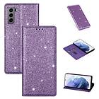 Glitter Smart FlipCase Samsung Galaxy S22 Lila