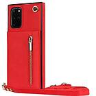 Zipper necklace case Galaxy S20 Plus Röd