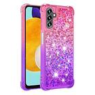 Skalo Samsung A04s 4G Kvicksand Glitter Hjärtan TPU-skal-Lila