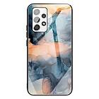 Skalo Samsung A13 4G Marmor Härdat Glas TPU-skal Motiv 1