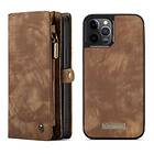 PRO CASEME iPhone 12 / iPhone 12 Retro plånboksfodral Brun