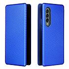 Carbon Flipcase Galaxy Z Fold 3 Blå