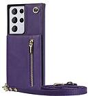 Zipper necklace case Galaxy S23 Ultra Lila