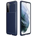 Carbon silikon skal Galaxy S22 Plus Blå