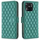 Skalo Xiaomi Redmi 10C BINFEN COLOR Quiltat Plånbok Grön