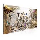 Arkiio Tavla Hummingbirds Dance Guld (1 Part) Gold Narrow 120x40 A3-N7809-DKX