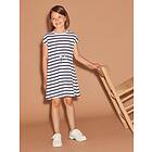 name it Mie Short Sleeve Dress Vit,Blå 7 Years Flicka