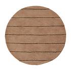 OYOY Striped rund Teppe Ø120 cm Choko