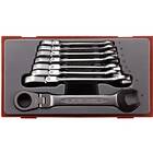 Teng Tools Set of combination wrenches articulated with a ratchet 8 19mm 8pcs. (131900102)