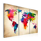 Arkiio Tavla Rainbow Continents 90x60 A3-N3244-DK