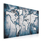 Arkiio Tavla World Map Ink Triptych 120x80 A3-N5979-DKX