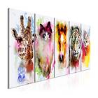 Arkiio Tavla Watercolour Animals 5 delar (5 Parts) Narrow 200x80 A3-N7942-DKX