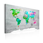 Arkiio Tavla World Map Green Paradise 120x80 A3-N5934-DKX