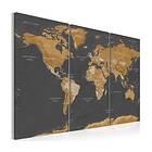 Arkiio Tavla World Map Modern Aesthetics 90x60 A3-N6354-DK