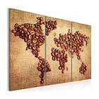 Arkiio Tavla Kaffe Från Hela Världen Triptyk 120x80