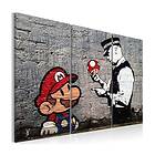 Arkiio Tavla Super Mario Mushroom Cop By Banksy 120x80