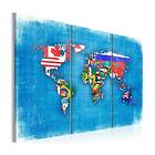 Arkiio Tavla Flags of the World Triptych 90x60