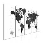 Arkiio Tavla Black and White Map 5 delar (5 Parts) Narrow 200x80 A3-N8065-DK