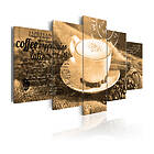 Arkiio Tavla Coffe Espresso CappuccIno Latte machiato sepia 100x50