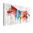 Arkiio Tavla Colourful Zebra 120x80 A3-N4146-DKXL