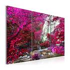 Arkiio Tavla Beautiful Waterfall Pink Forest 120x80 A3-N6538-DKX