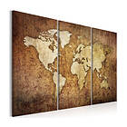 Arkiio Tavla World Map Brown Texture 120x80 A3-N7169-DKX