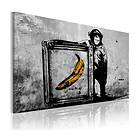 Arkiio Tavla Inspired By Banksy Black And White 90x60