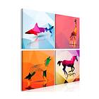 Arkiio Tavla Geometric Animals 4 delar (4 Parts) 40x40 A3-N7925