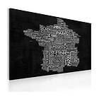 Arkiio Tavla Text Map Of France On The Blackboard 60x40