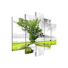 Arkiio Tavla Lone Tree Röd 5 delar (5 Parts) Green 225x100 A3-N7780-DKXXL