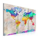 Arkiio Tavla World Map Rainbow Gradient 120x80 A3-N6490-DKX