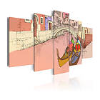 Arkiio Tavla Romantic Gondolas 5 pieces 100x50