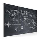 Arkiio Tavla Resor Breddar Sinnet Triptyken 120x80