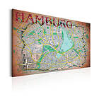 Arkiio Tavla Map of Hamburg 60x40