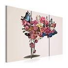 Arkiio Tavla Fjärilar blommor och karneval 90x60